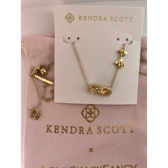 🩵Kendra Scott X Love Shack Fancy Elisa Blue Blooming Heirloom Necklace New 🎀 - Picture 4 of 11